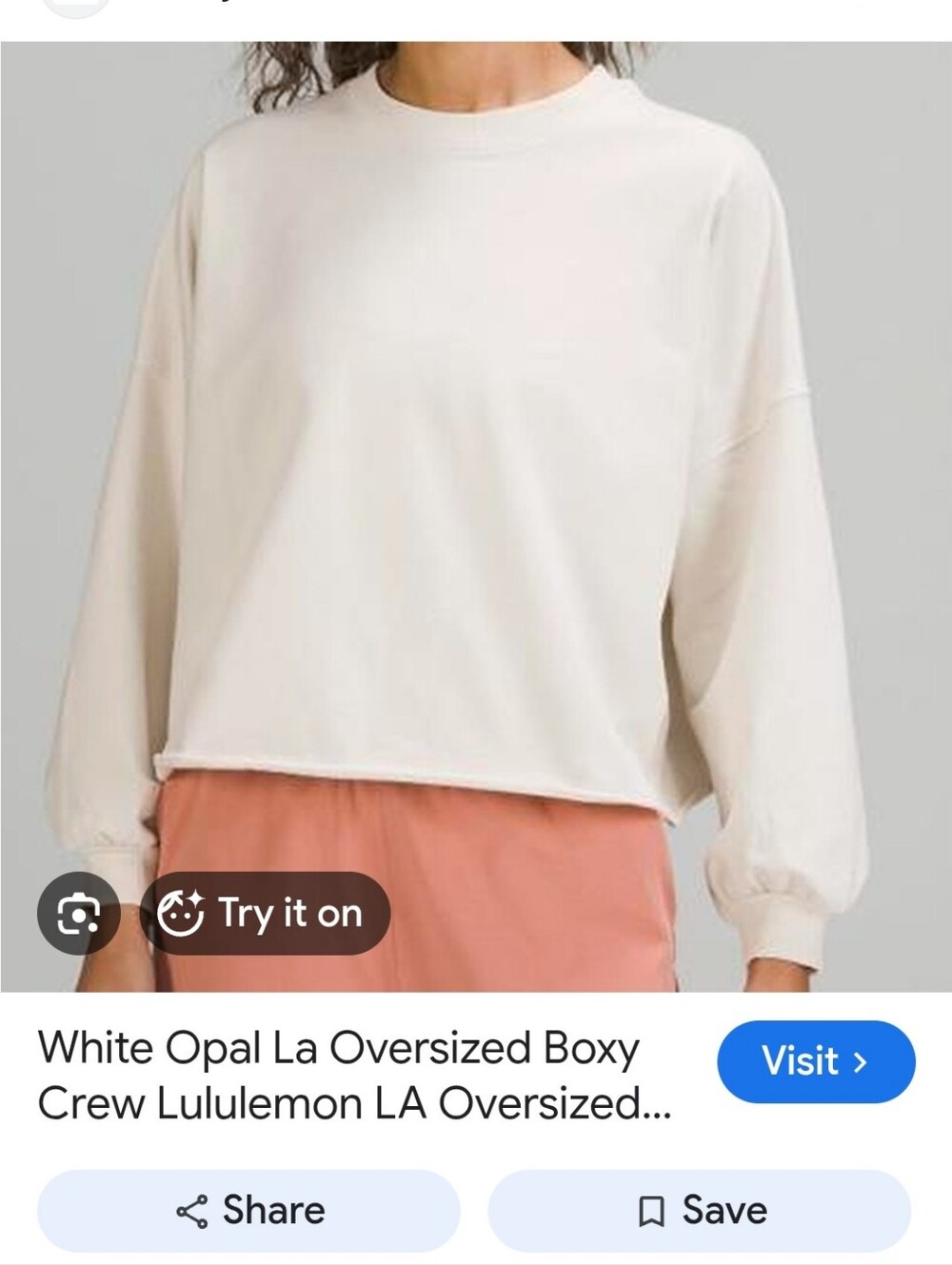 lululemon LA Oversized Boxy Sweatshirt Nwot